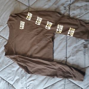 VANS Black size large crop sweatshirt